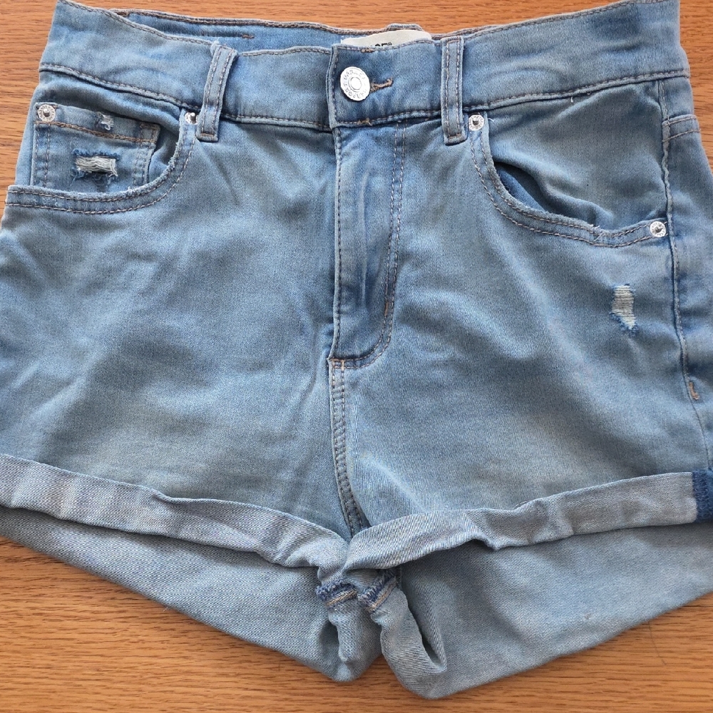 Garage Light Blue Jean Shorts